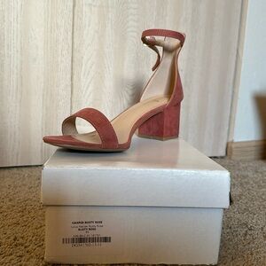 Harper Rusty Rose Suede Ankle Strap Heels